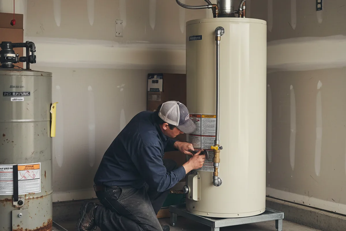 Water heater and shutoff valve replacement in Startex